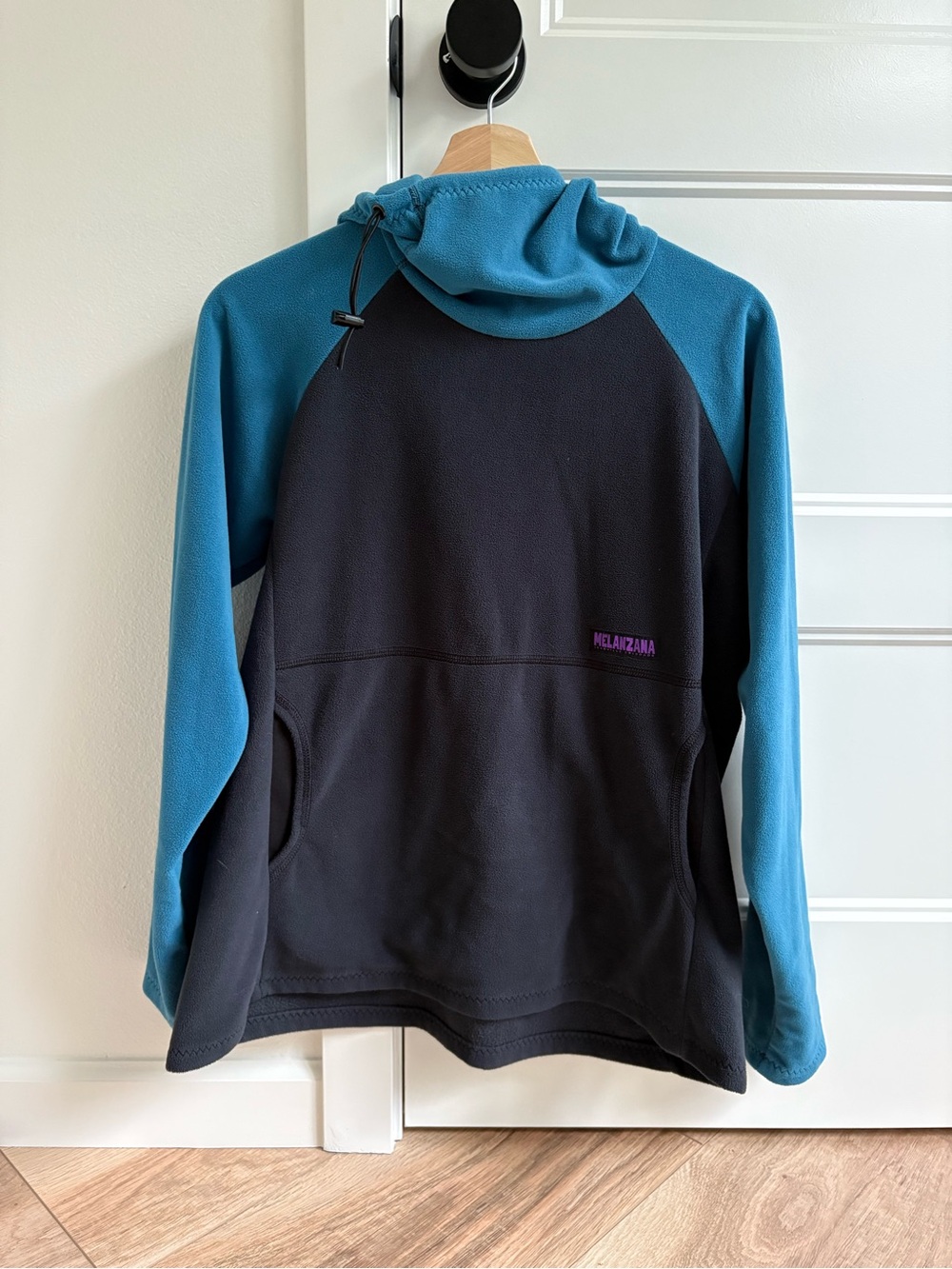 Melanzana Blue & Black Hooded Fleece